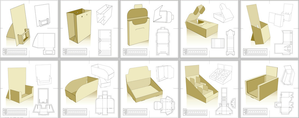 包装盒定制各种刀模模型
